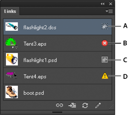 “链接”面板 “链接”面板
