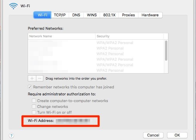 Wi-Fi地址 Wi-Fi地址
