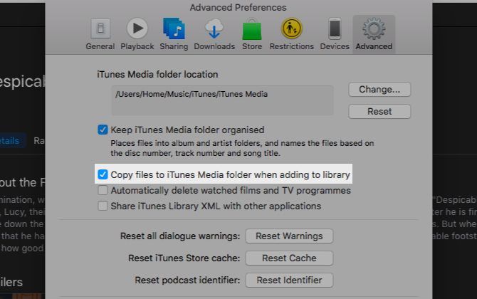 添加到库中时将文件复制到iTunes Media文件夹 添加到库中时将文件复制到iTunes Media文件夹