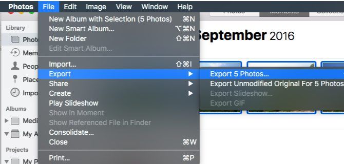 文件”>“导出 文件”>“导出