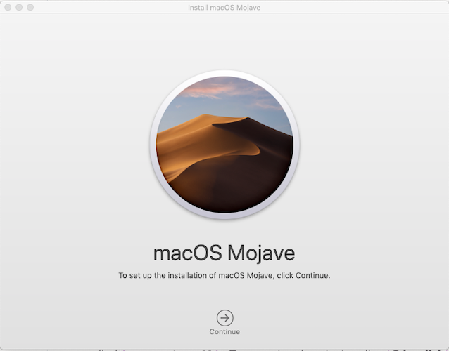 macOS Mojave安装程序欢迎屏幕 macOS Mojave安装程序欢迎屏幕
