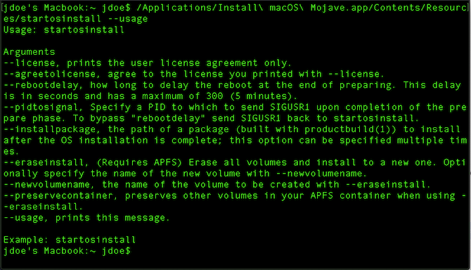 startoinstall的参数和选项 startoinstall的参数和选项