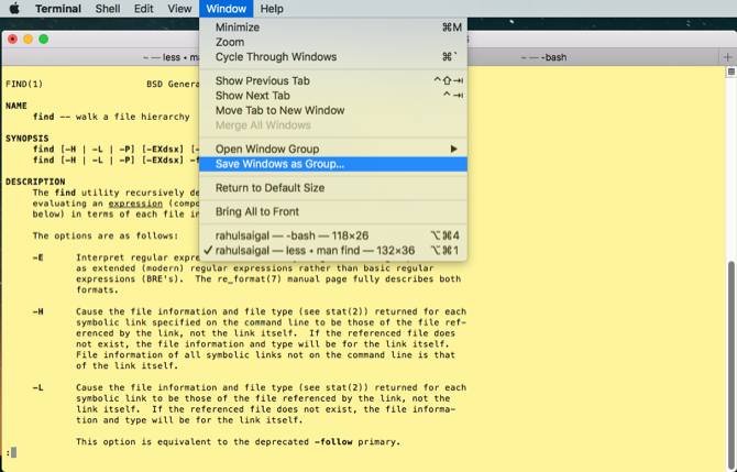 将窗口保存为一组 将窗口保存为一组