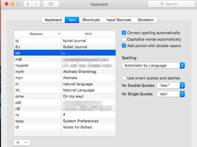 Mac上的项目符号日记的文本扩展 Mac上的项目符号日记的文本扩展