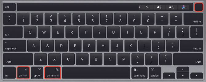 带有强制关闭快捷键的MacBook键盘 带有强制关闭快捷键的MacBook键盘