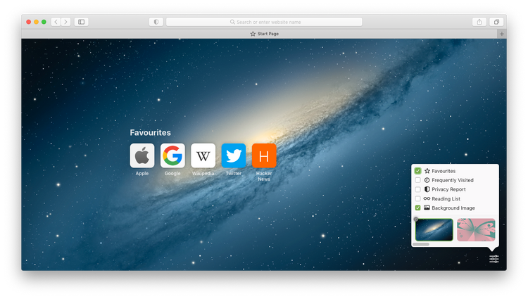 一个几乎没有Safari的起始页 一个几乎没有Safari的起始页