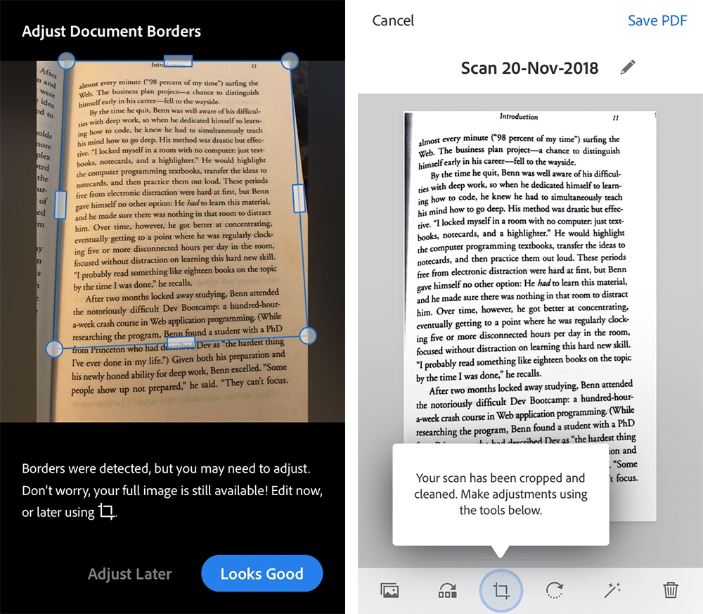 Continuity Camera扫描仪Adobe Scan