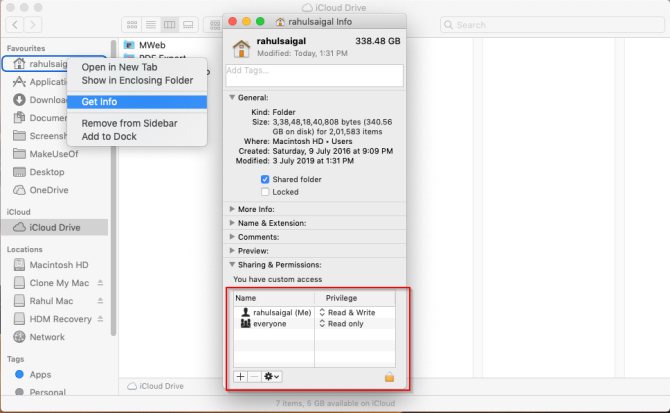 从查找器窗口中选择获取信息 从查找器窗口中选择获取信息