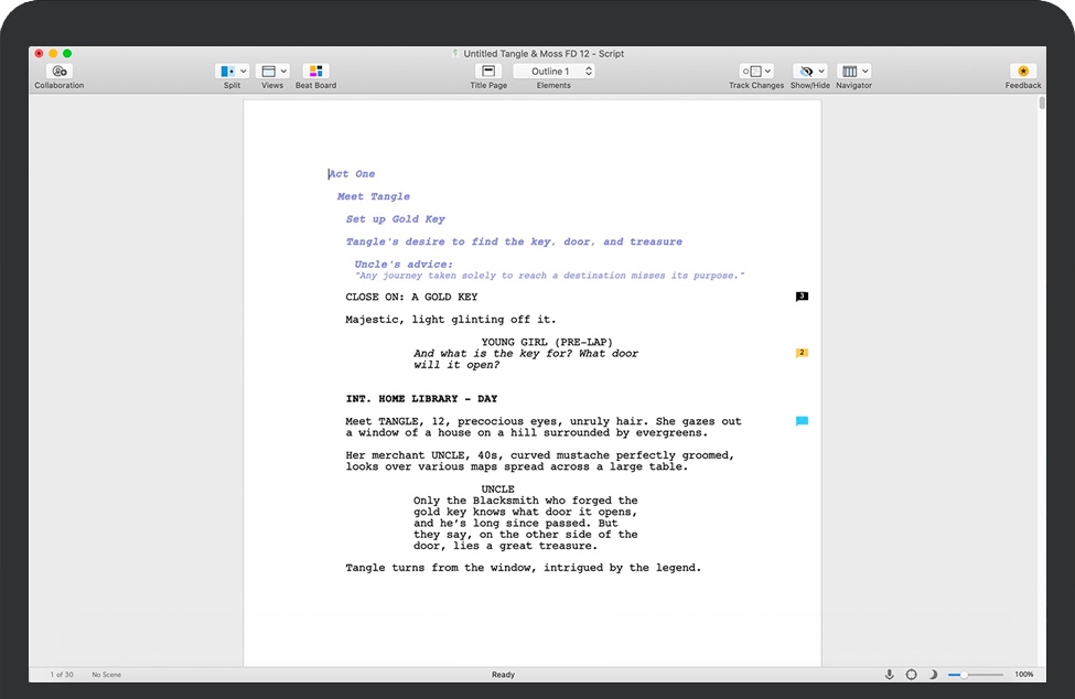 Final Draft for Mac 剧本编写软件