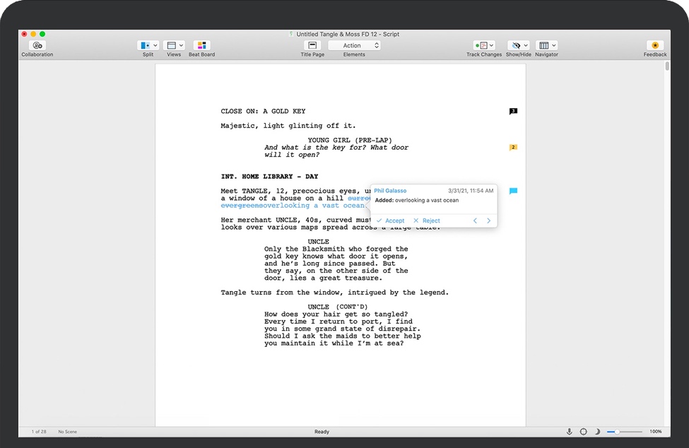 Final Draft for Mac 剧本编写软件