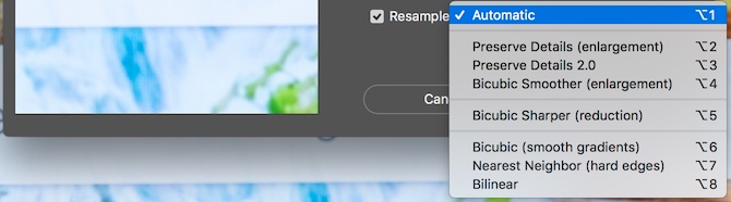 Photoshop图像大小重采样选项 Photoshop图像大小重采样选项