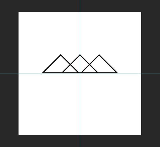 三个三角形标志 三个三角形标志