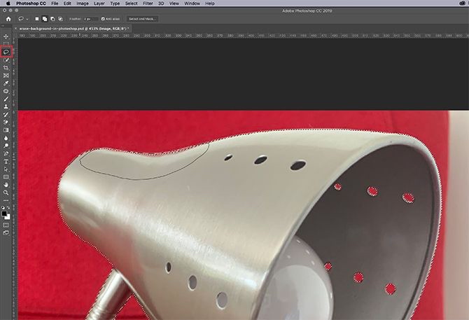 使用套索工具调整您的选择 使用套索工具调整您的选