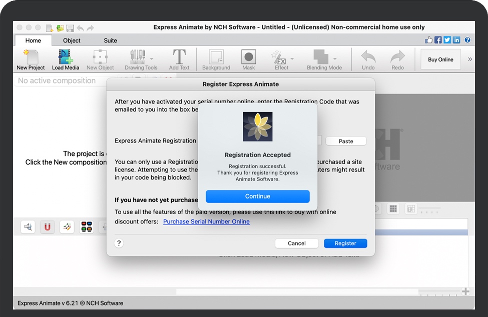 Express Animate激活完成 Express Animate激活完成
