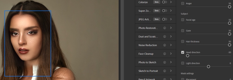 头部方向 -50 头部方向 -50