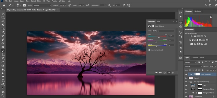 调整中间调、高光和阴影滑块 调整中间调、高光和阴影滑块