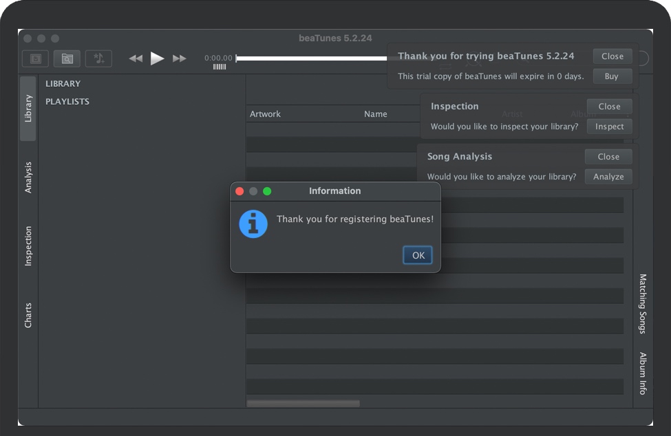 beaTunes激活完成 beaTunes激活完成