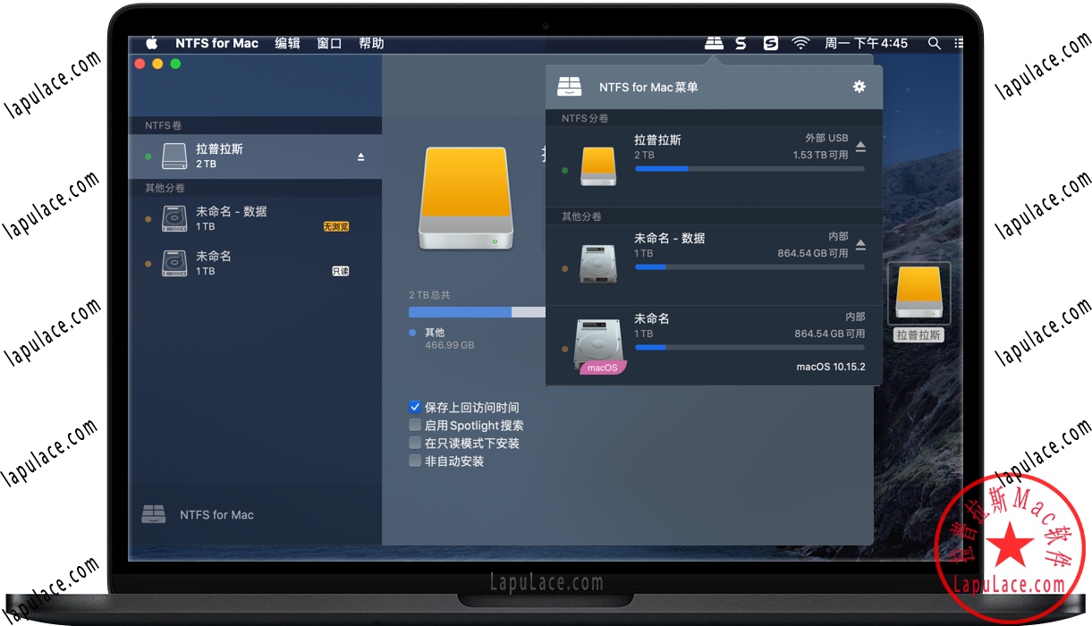 Paragon NTFS 15 for Mac v15.5.90 读写NTFS分区 移动硬盘必备