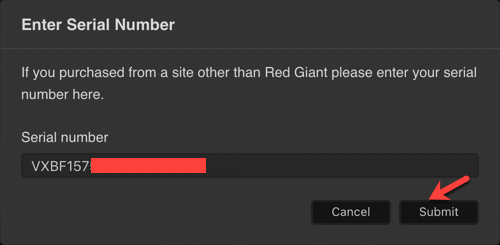 输入Red Giant VFX Suite激活码 输入Red Giant VFX Suite激活码