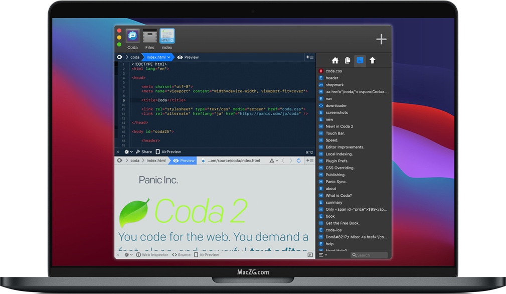 Mac Coda 2.7.7 苹果电脑上老牌的Web开发编辑器 破解版下载