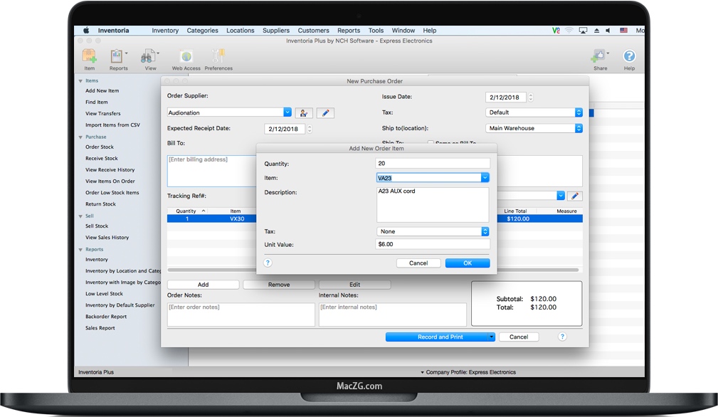 Inventoria for Mac v7.07 苹果电脑专业的库存管理软件 破解版下载