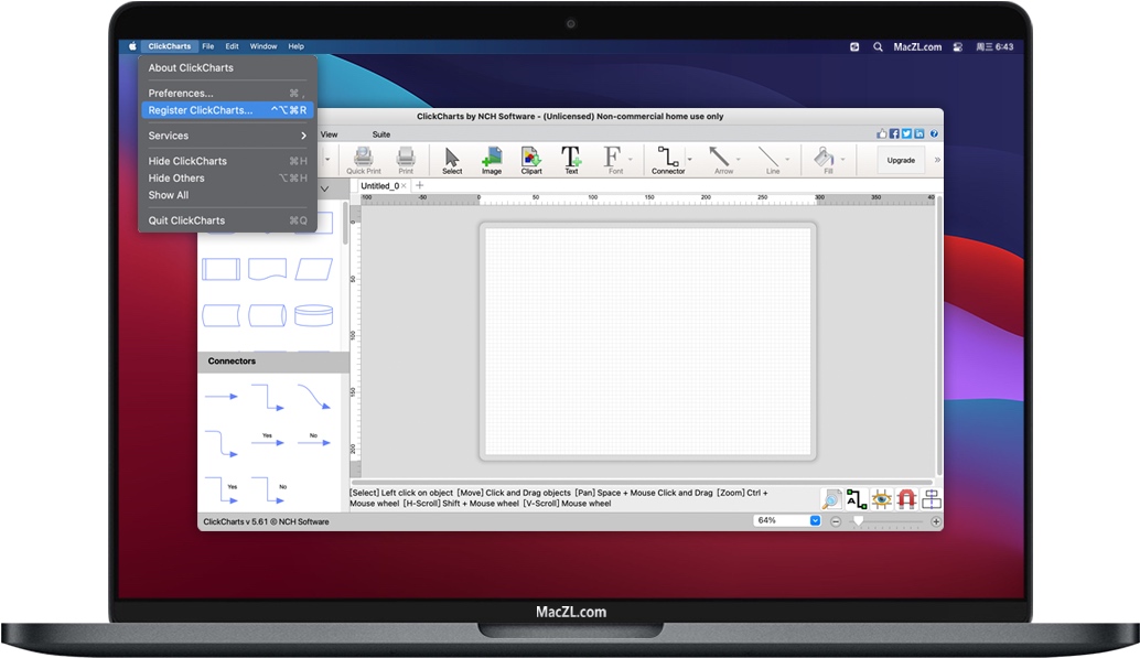 打开ClickCharts软件之后,点击激活按钮 打开ClickCharts软件之后,点击激活按钮