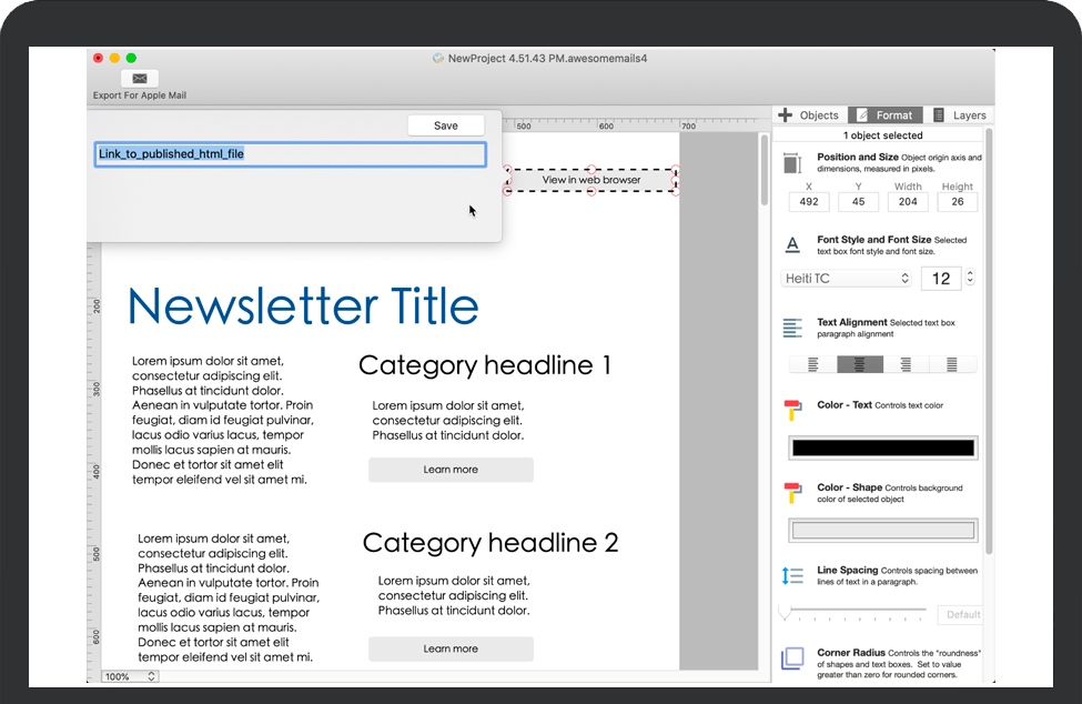 Awesome Mails Pro for Mac 苹果电子邮件和新闻通讯设计软件 破解版下载