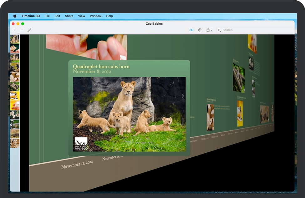 Timeline 3D for Mac 苹果电脑上的时间轴记事本软件 破解版下载